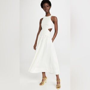 COPY - Introspect Pleated Cut Out Midi Dress